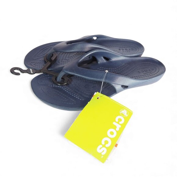 Crocs Kadee II Summer Thong Sandals Women's 6 Navy - Picture 3 of 6